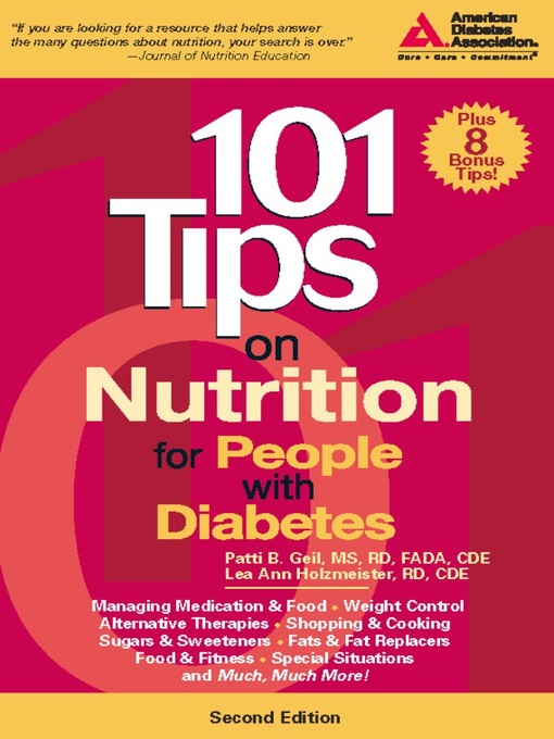 Title details for 101 Tips on Nutrition for People with Diabetes by Patti B. Geil - Available